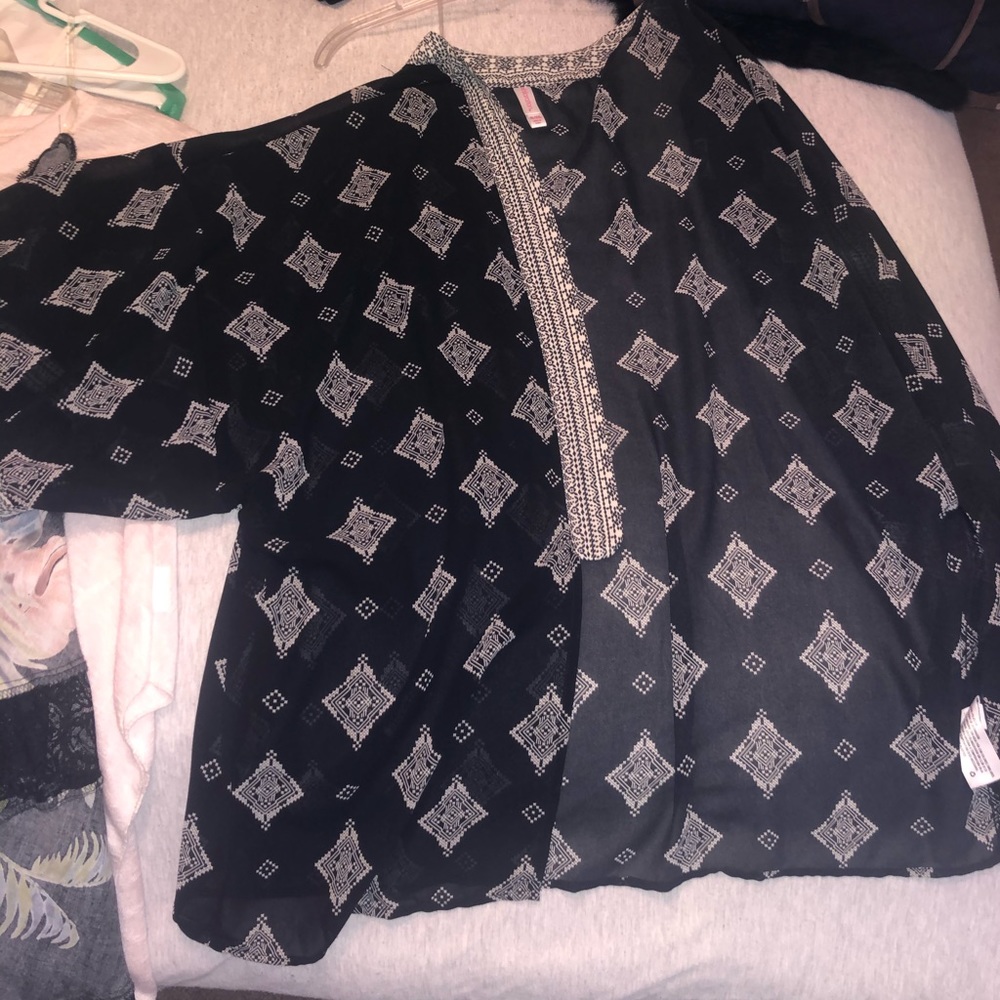 Black and White Kimono